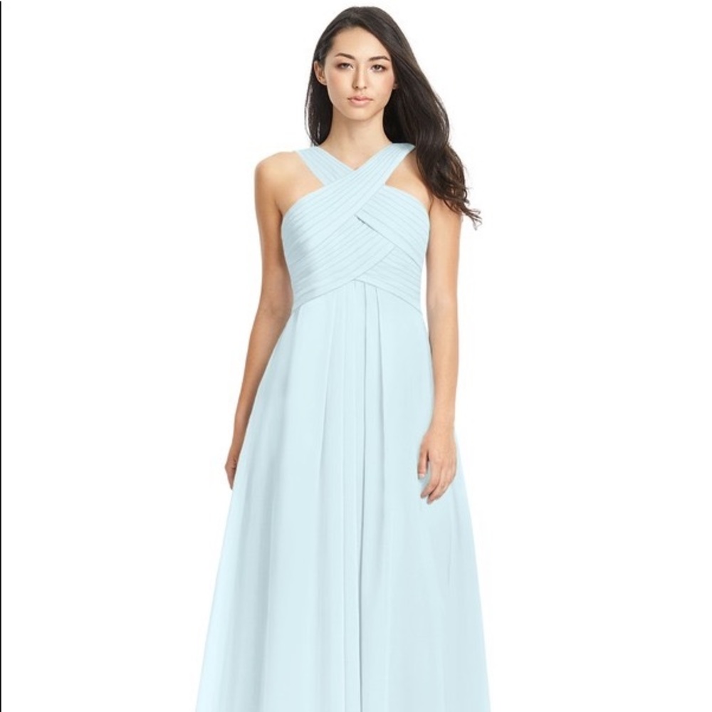 Azazie Kaleigh Dress in Mist Blue - Never Worn